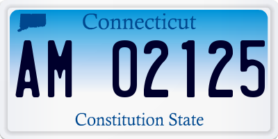 CT license plate AM02125
