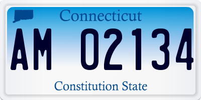 CT license plate AM02134