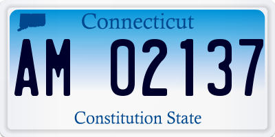 CT license plate AM02137