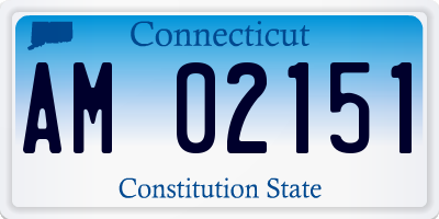 CT license plate AM02151