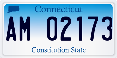 CT license plate AM02173