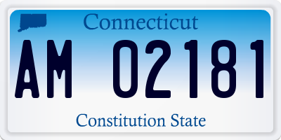CT license plate AM02181