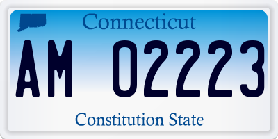 CT license plate AM02223