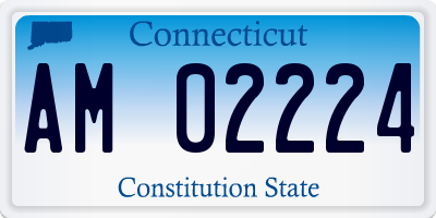 CT license plate AM02224