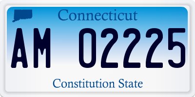 CT license plate AM02225