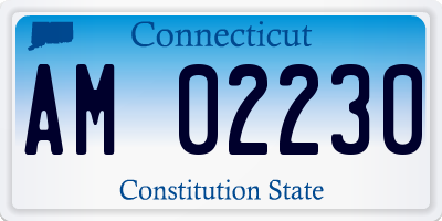 CT license plate AM02230