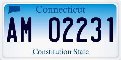 CT license plate AM02231