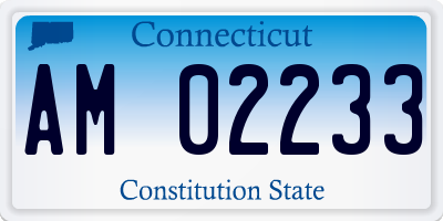 CT license plate AM02233