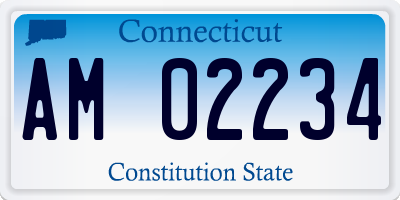 CT license plate AM02234