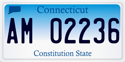 CT license plate AM02236