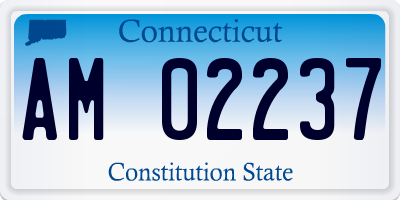 CT license plate AM02237