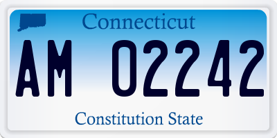 CT license plate AM02242