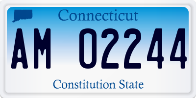 CT license plate AM02244