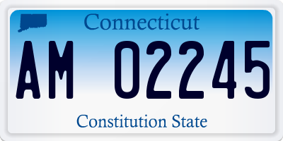 CT license plate AM02245