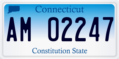 CT license plate AM02247