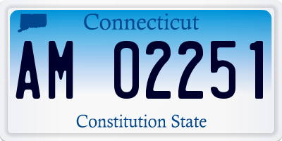 CT license plate AM02251