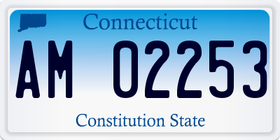 CT license plate AM02253