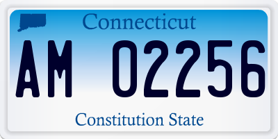 CT license plate AM02256