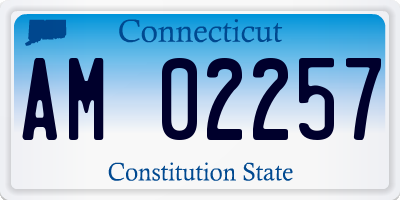CT license plate AM02257