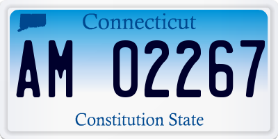 CT license plate AM02267