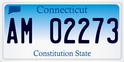 CT license plate AM02273
