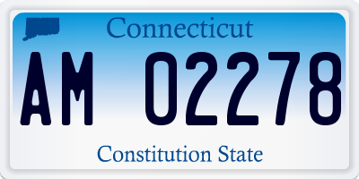 CT license plate AM02278