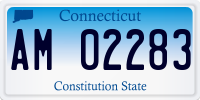 CT license plate AM02283