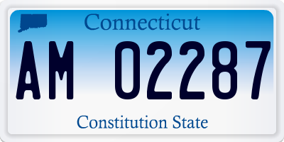 CT license plate AM02287