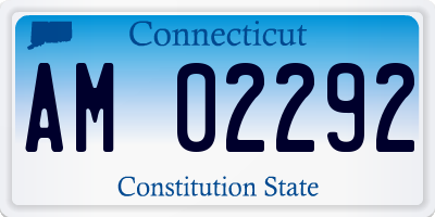 CT license plate AM02292