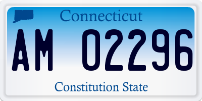 CT license plate AM02296