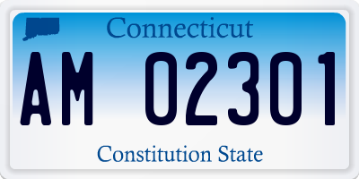CT license plate AM02301