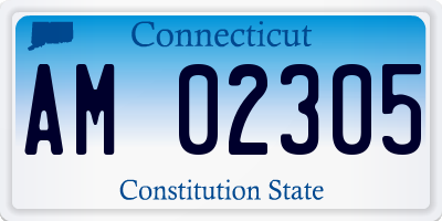 CT license plate AM02305