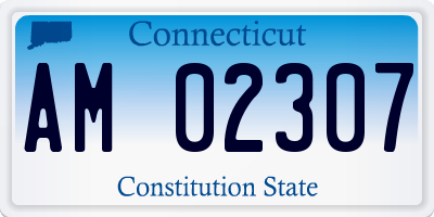 CT license plate AM02307