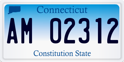 CT license plate AM02312