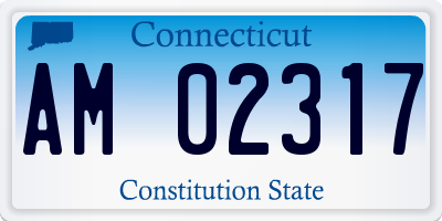 CT license plate AM02317
