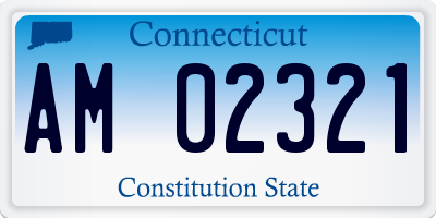 CT license plate AM02321