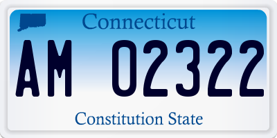 CT license plate AM02322