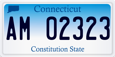 CT license plate AM02323