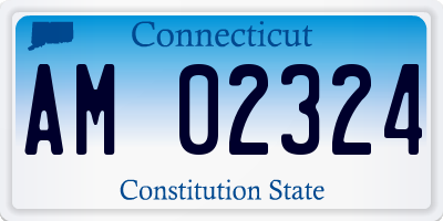 CT license plate AM02324