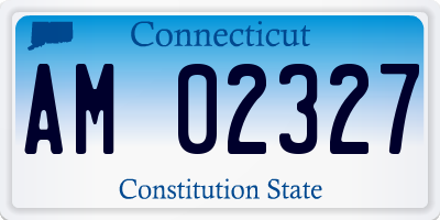CT license plate AM02327