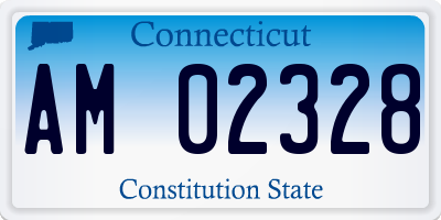 CT license plate AM02328