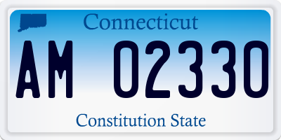 CT license plate AM02330
