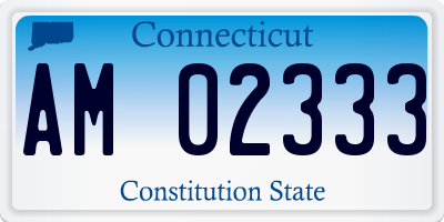 CT license plate AM02333