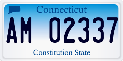 CT license plate AM02337