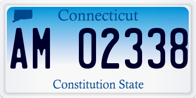 CT license plate AM02338