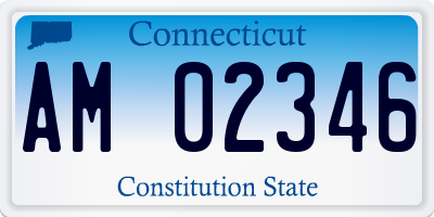 CT license plate AM02346