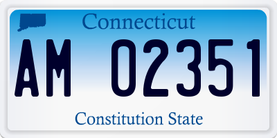 CT license plate AM02351