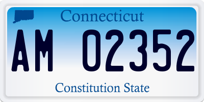CT license plate AM02352