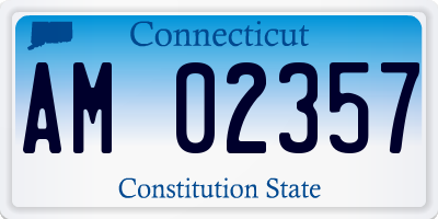 CT license plate AM02357