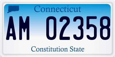 CT license plate AM02358